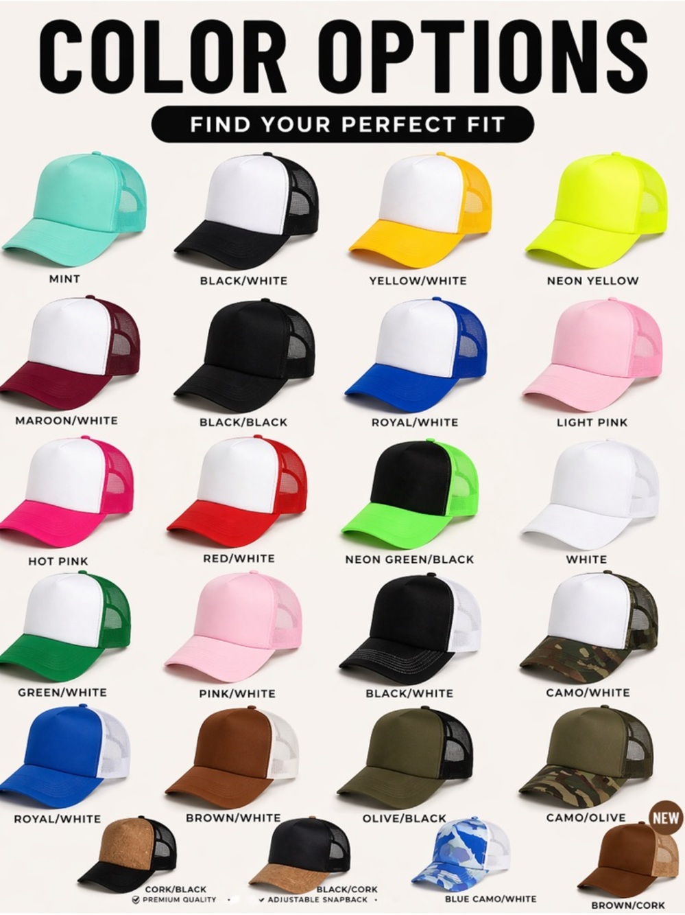 Custom Otto Cap - multiple colors, with design!